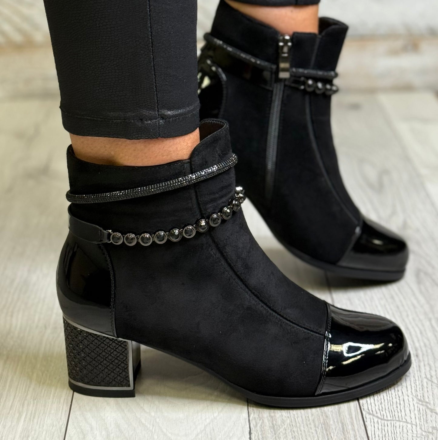 Redz - Black Faux Suede Dress Boot