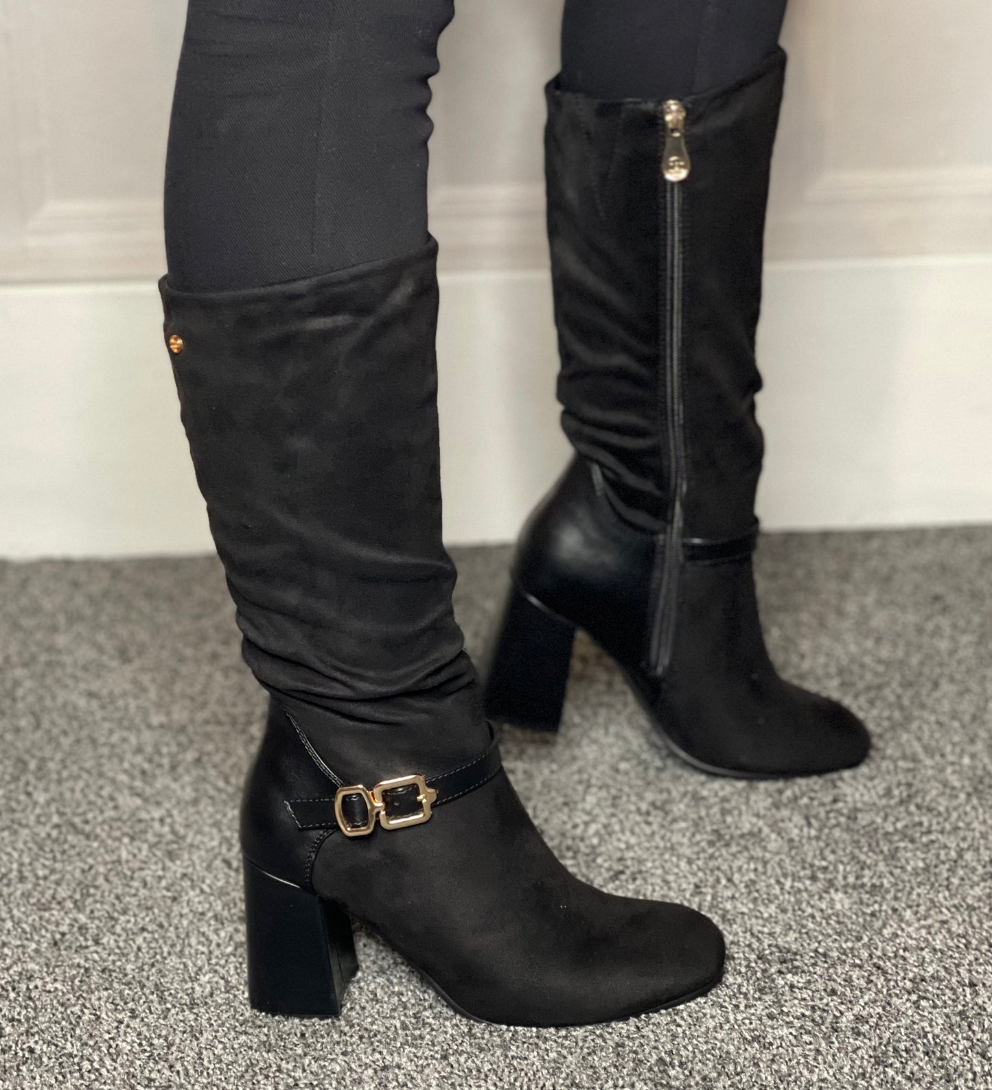 Zanni & Co - 'Sidhum One' Ink Mid Slouch Boot