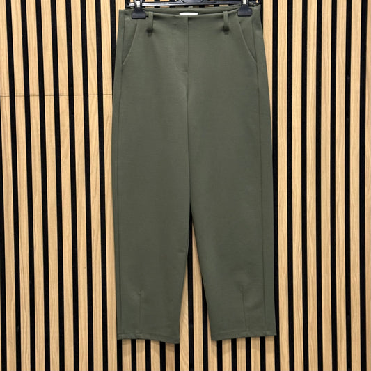 Khaki Pintuck 7/8 Trouser
