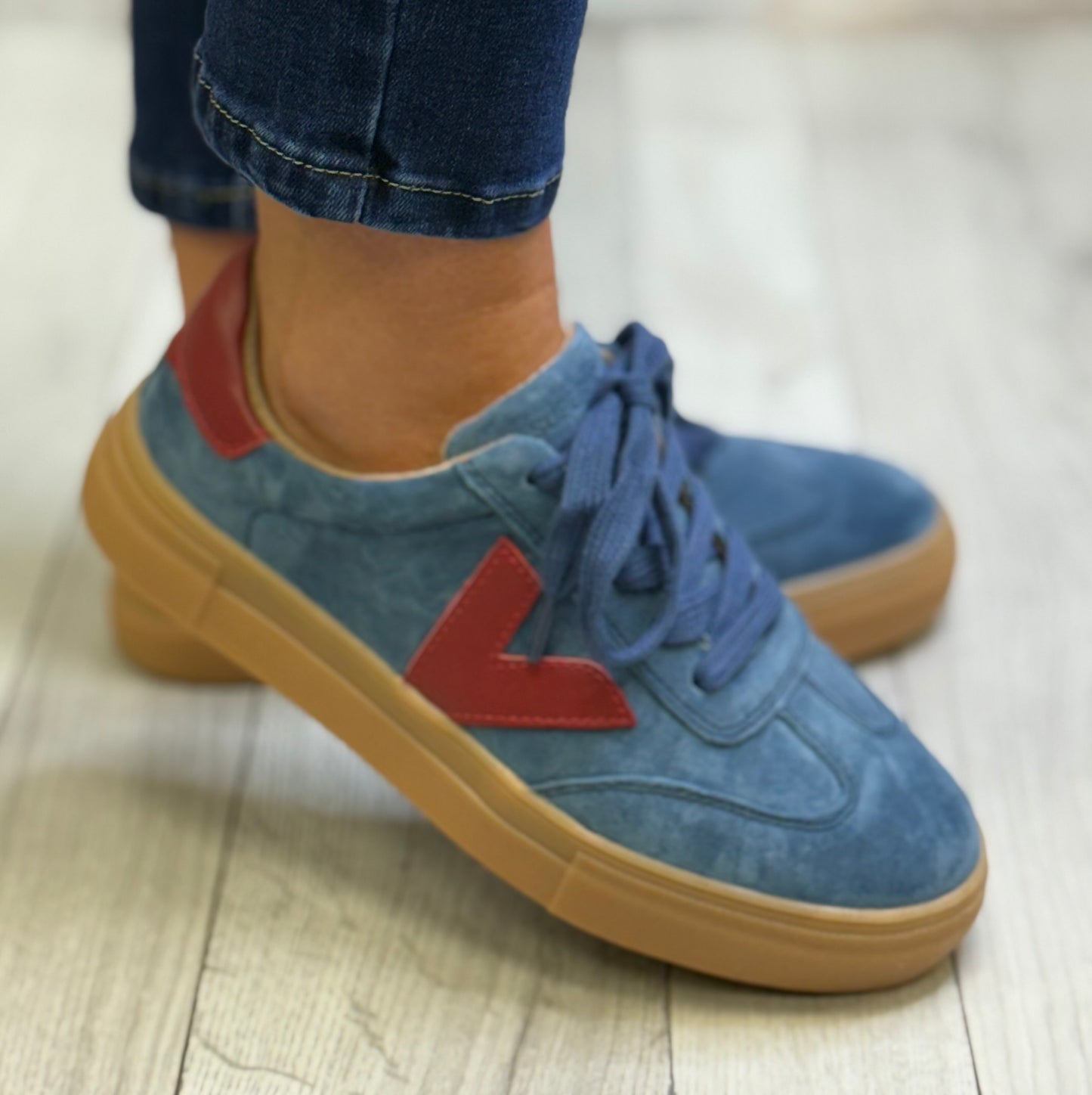 Drilleys- 'Ninety' Wrangler Blue Trainer
