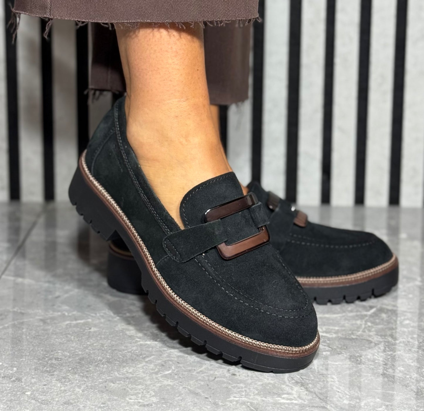 Tamaris - Dark Navy Suede Loafer