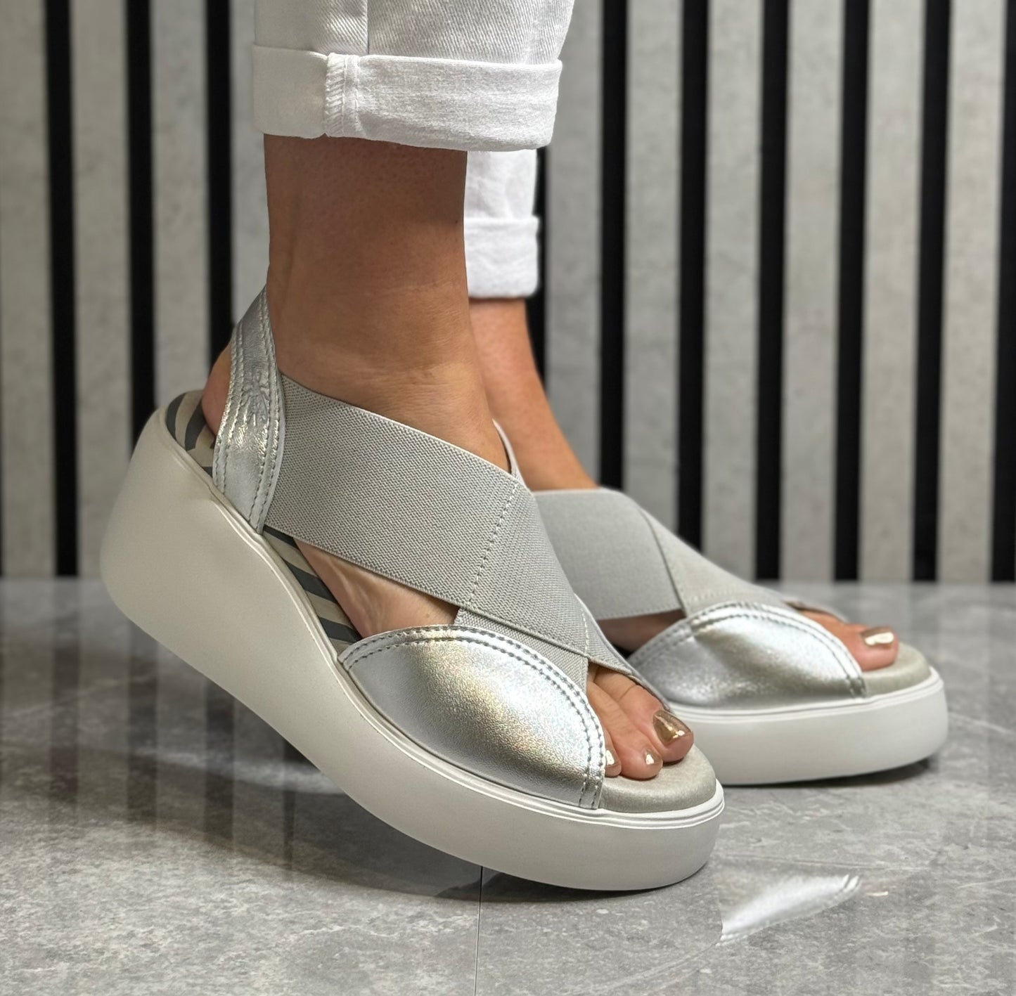 Fly London - Silver Sandal (DAIF216)