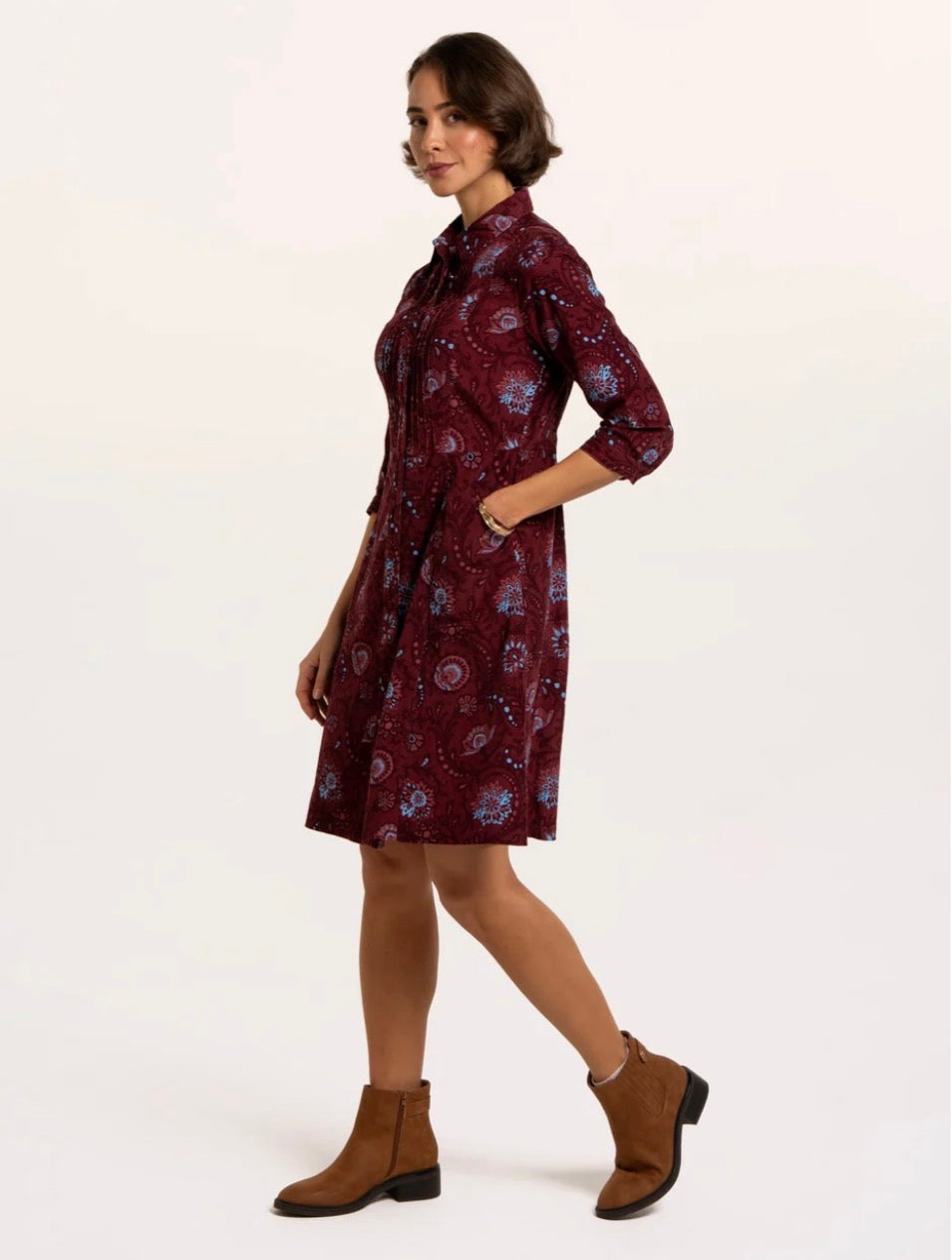 Brakeburn - Burgundy ‘Ash’ Dress