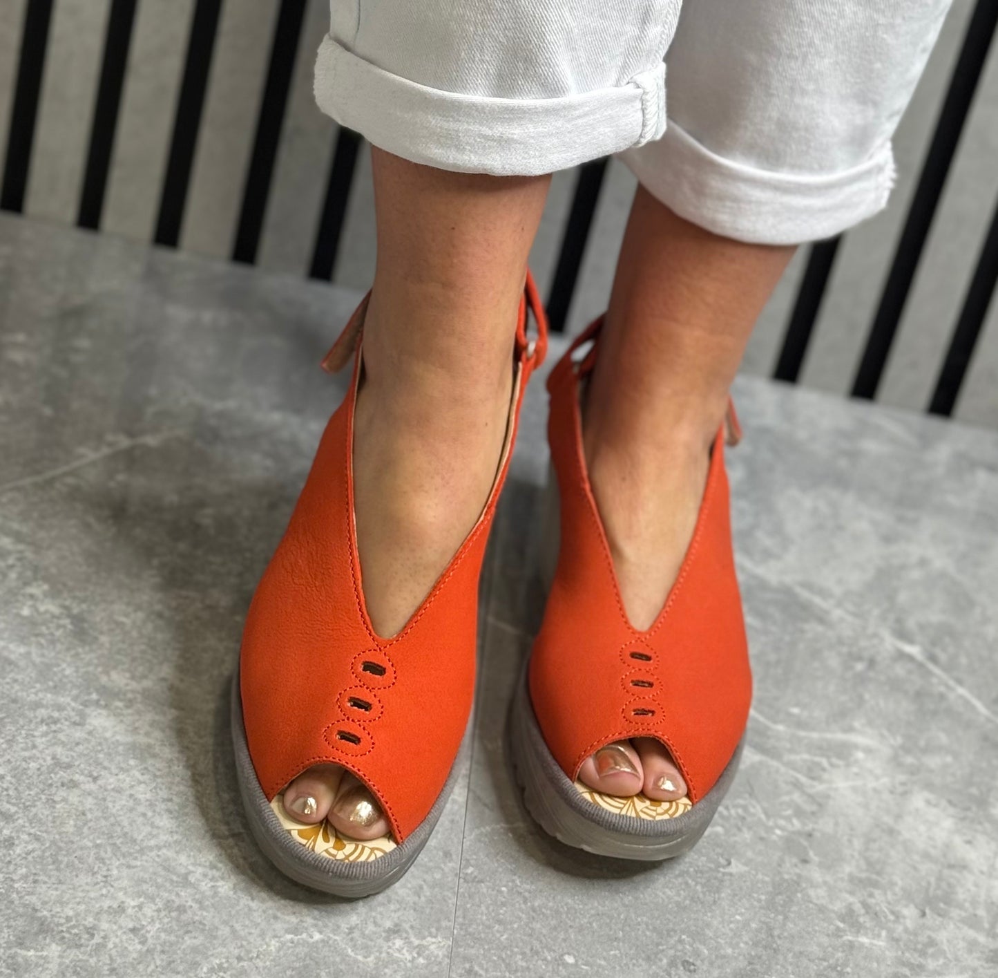 Fly London - Poppy Orange Sandal (YEAY387)