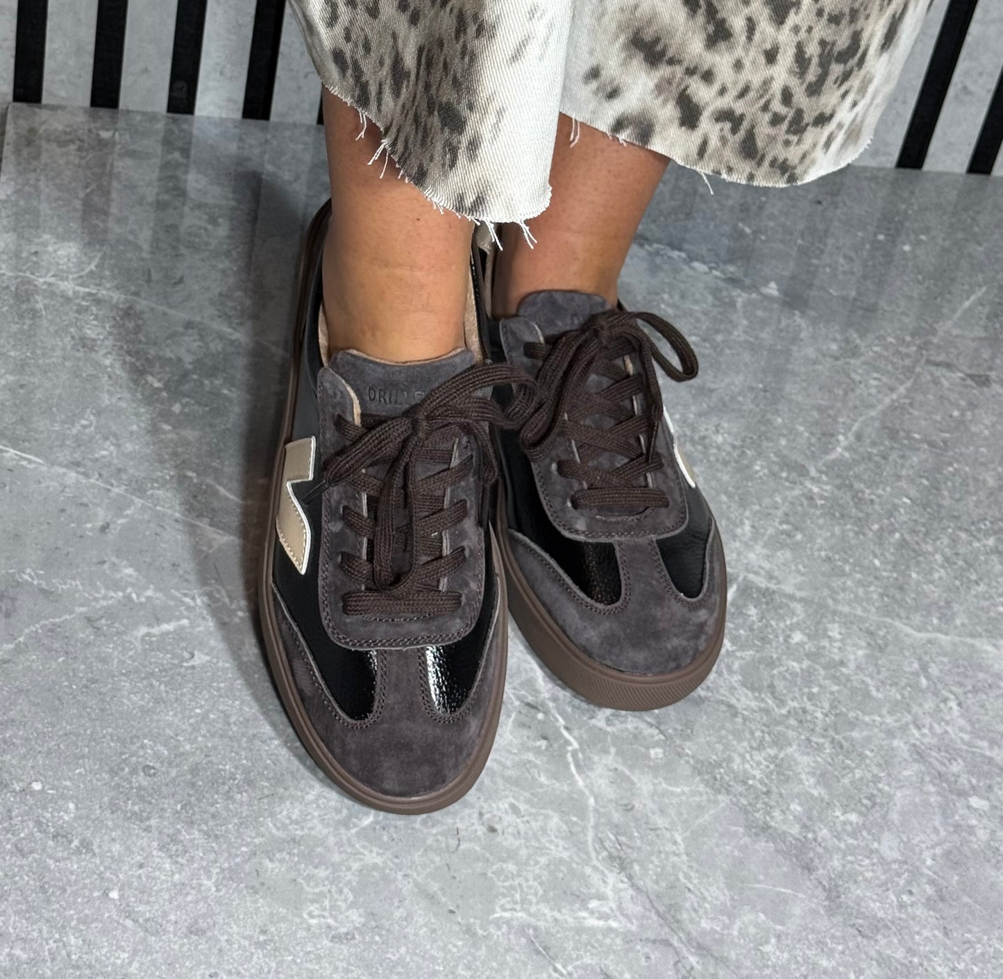 Drilleys- 'Thirty Six' Coal Cocoa Trainer