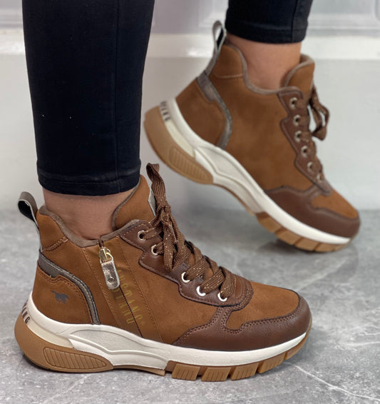 Mustang - Cognac Chunky Trainer Boot