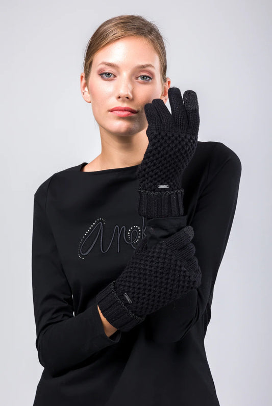 anekke - Black Knitted Gloves (41472-011)