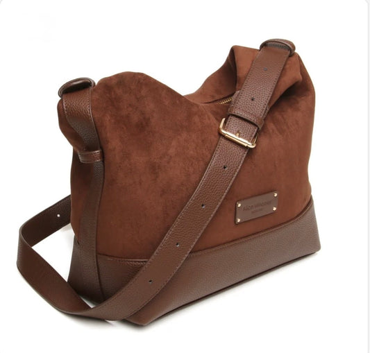 Alice Wheeler - Kensington Chocolate Suede Large Crossbody