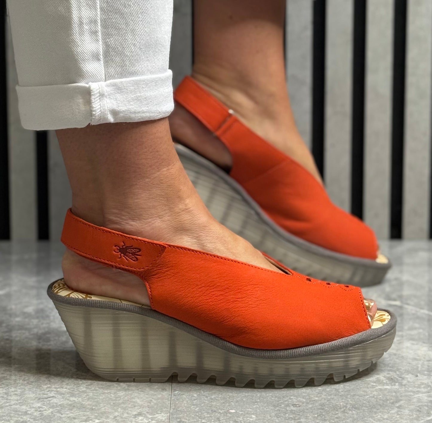 Fly London - Poppy Orange Sandal (YEAY387)