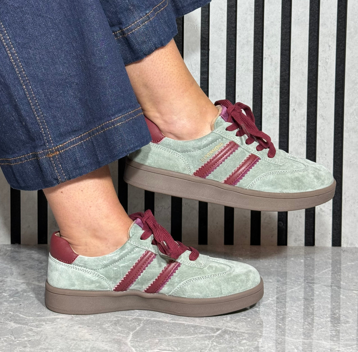 Drilleys- 'Forty One' Sea Green Dash Trainer