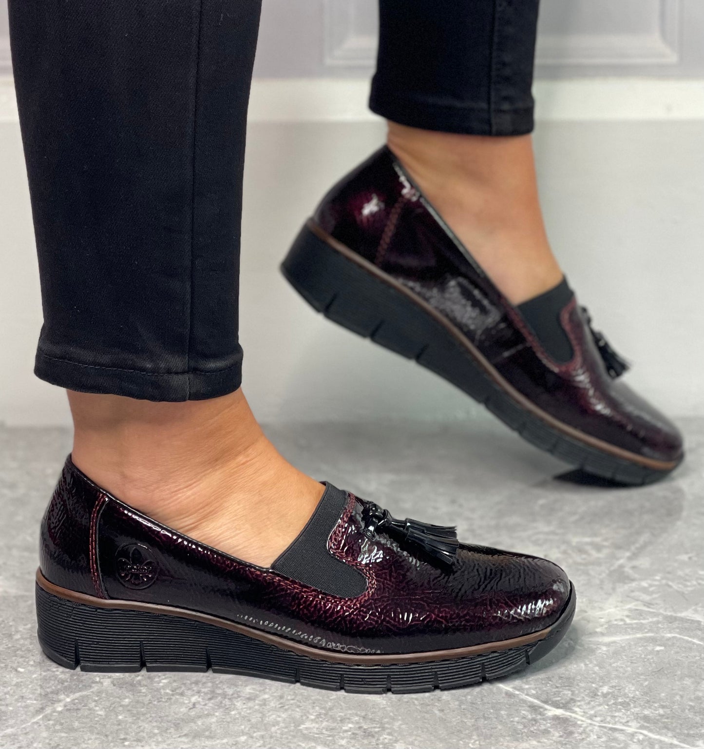 Rieker - Burgundy Patent Loafer