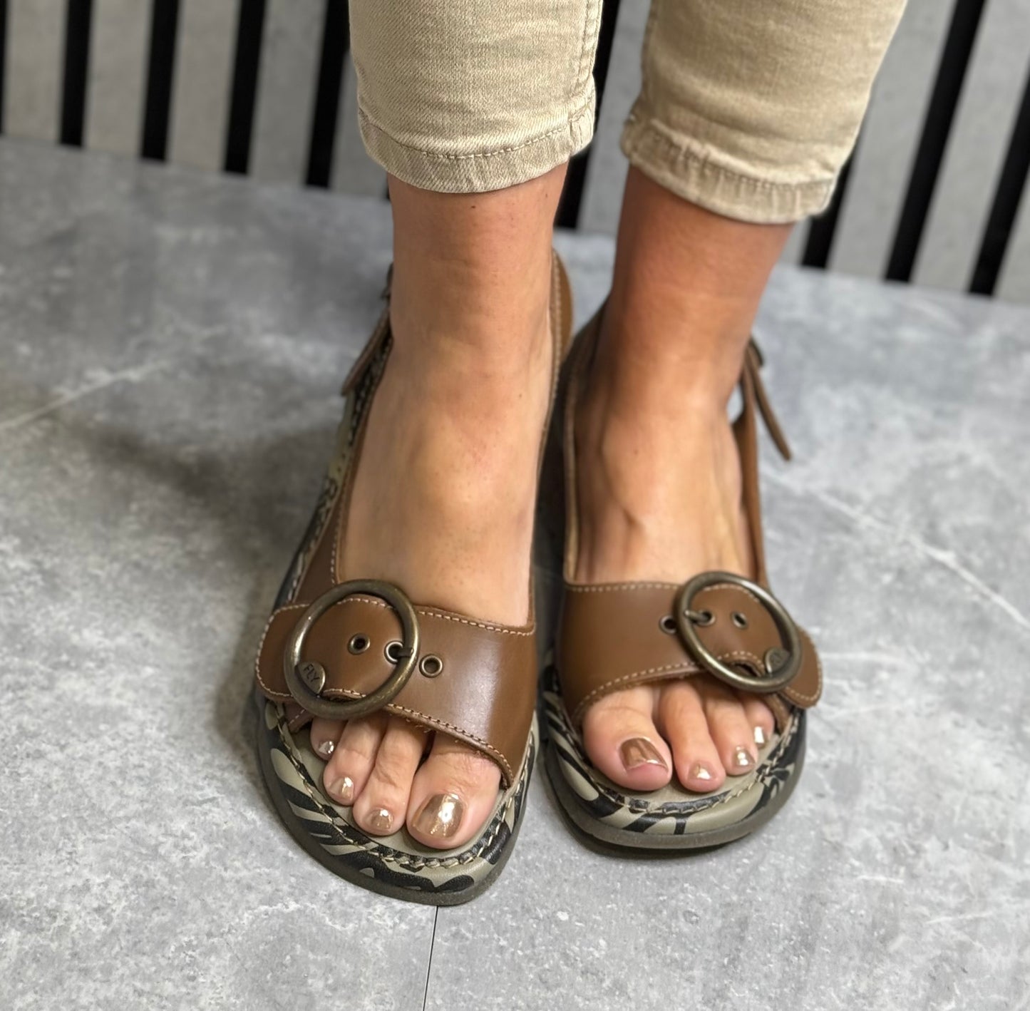 Fly London - Camel Sandal (TRAM723)