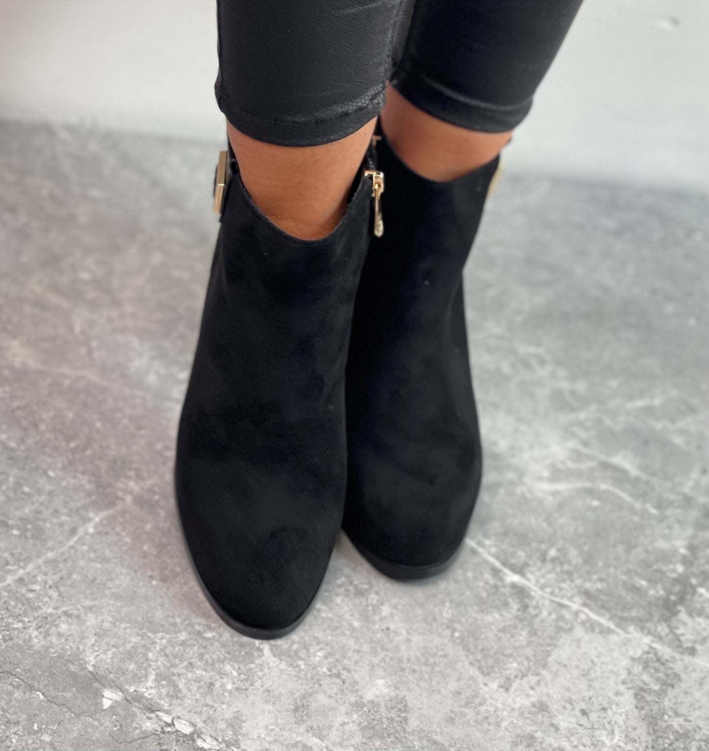 Zanni & Co - 'Khan One' Black Embellished Heel Boot