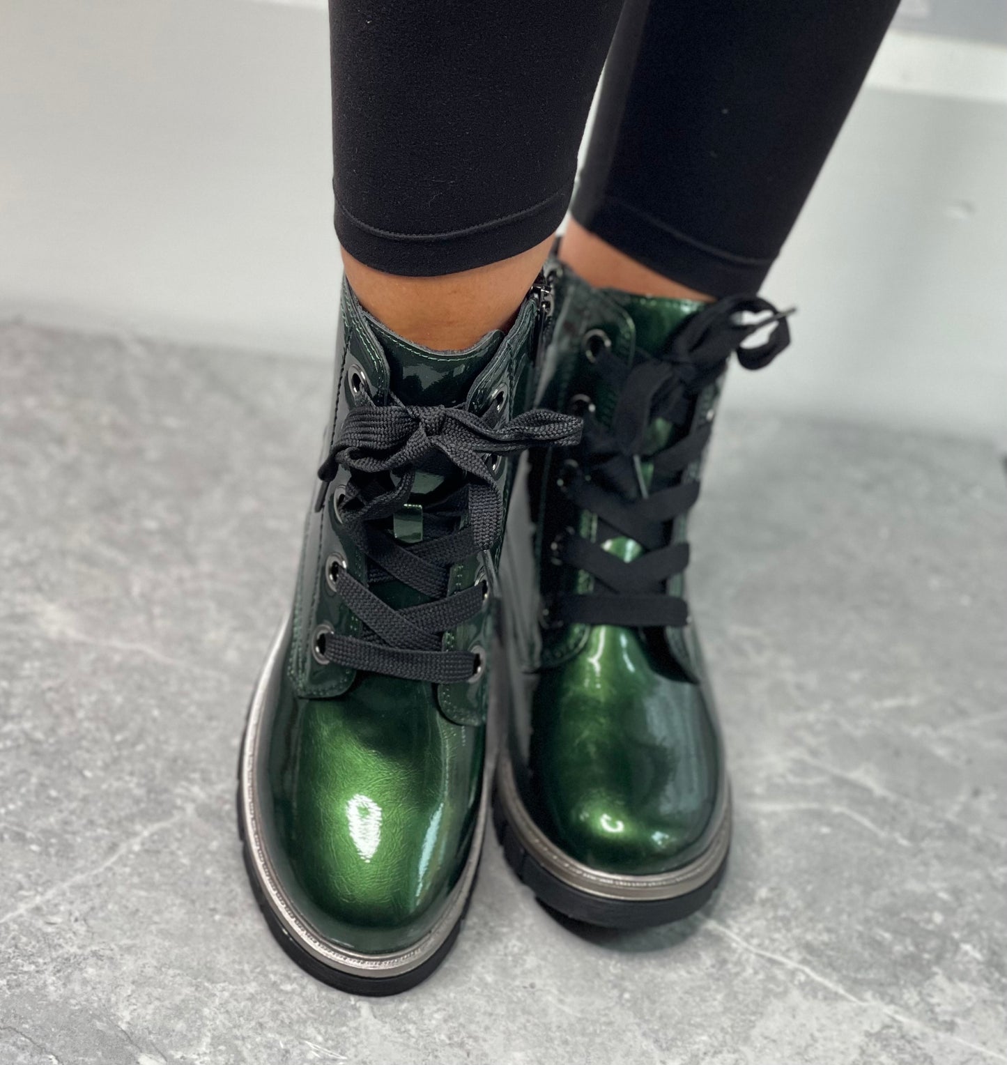 Lotus - 'Jojo' Green Patent Boot