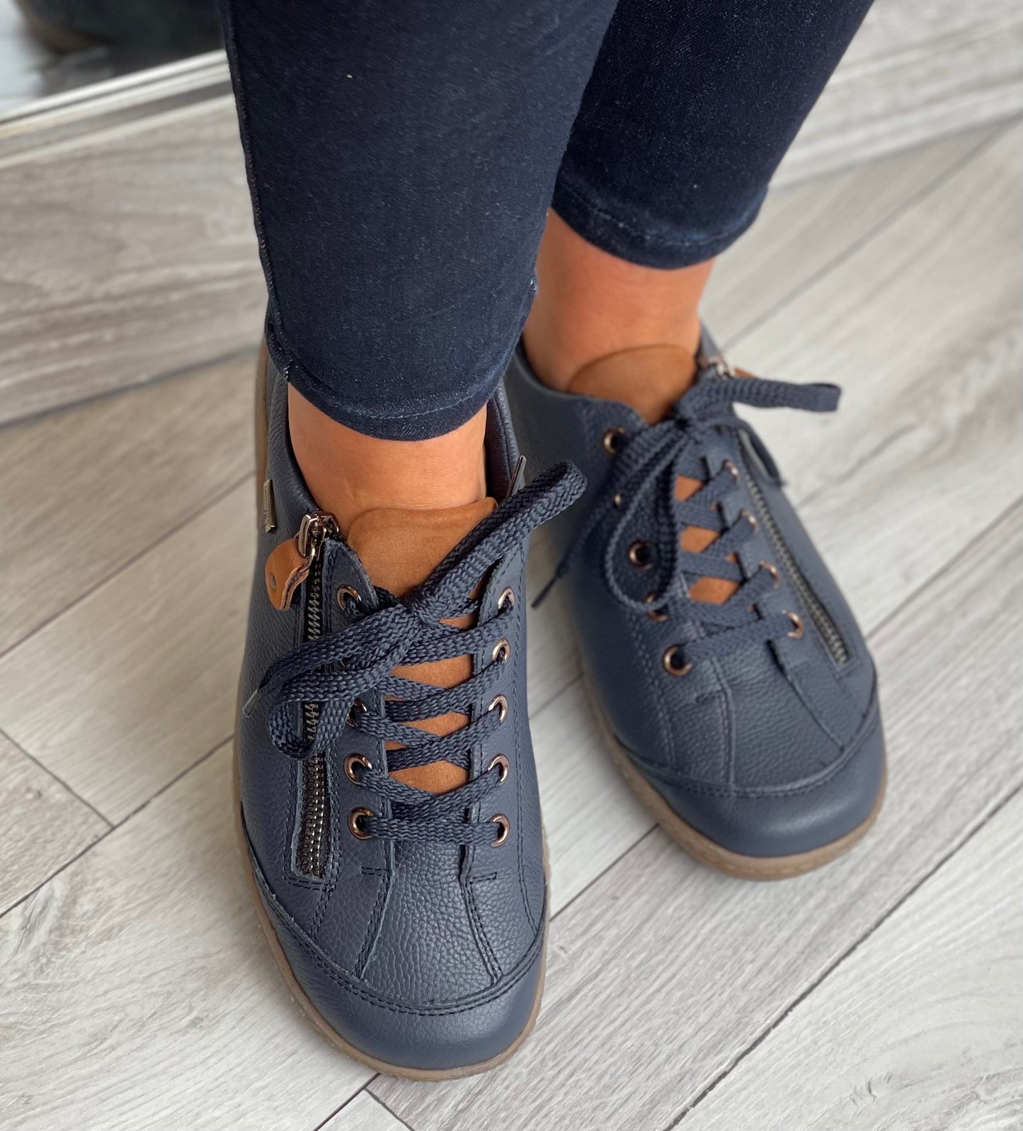 Remonte - Navy 'Tex' Casual Leather Shoe