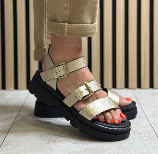 Una Healy - 'Something' Bling Crush Strap Sandal