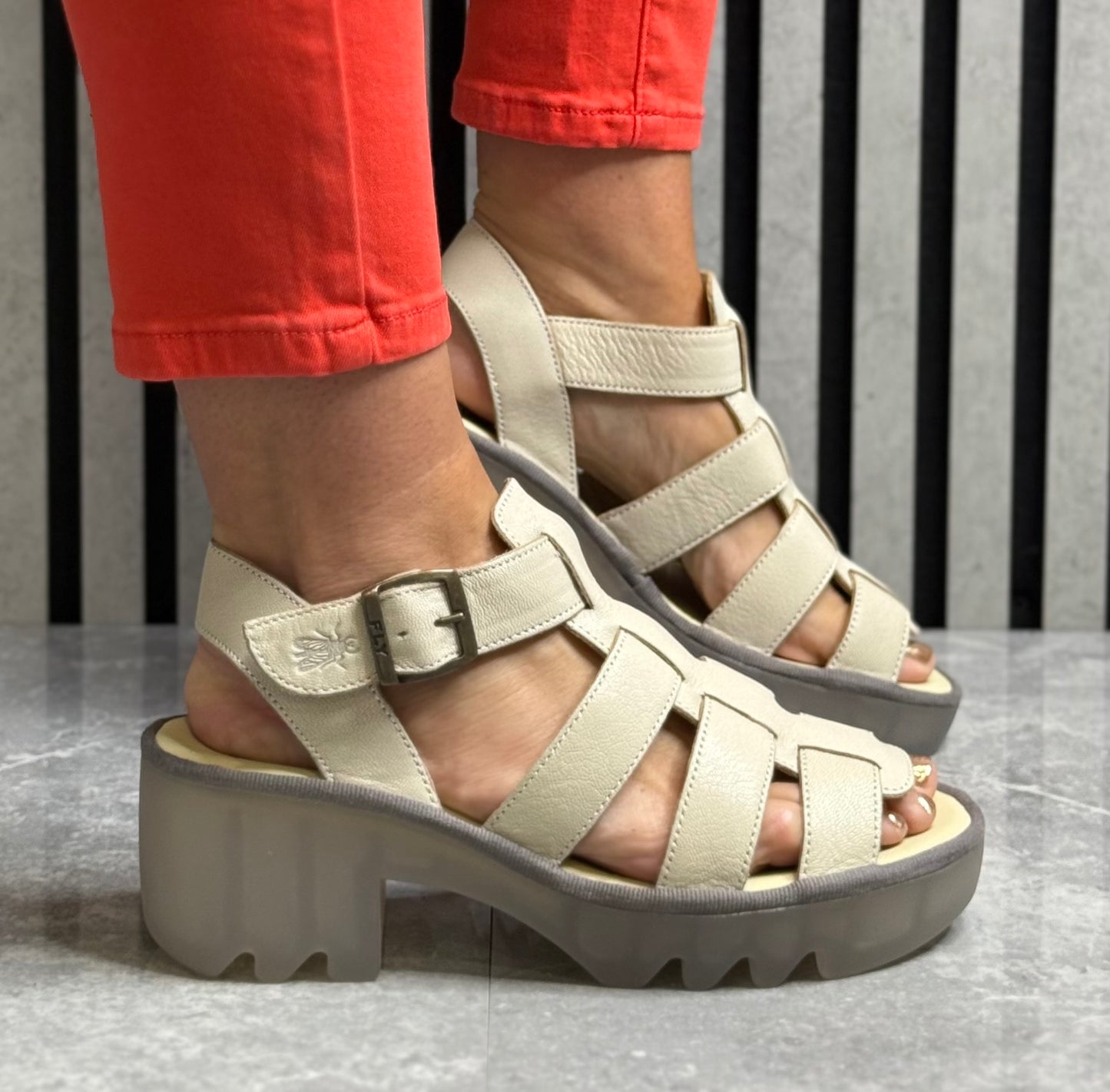Fly London - Off White Sandal (TERF614)