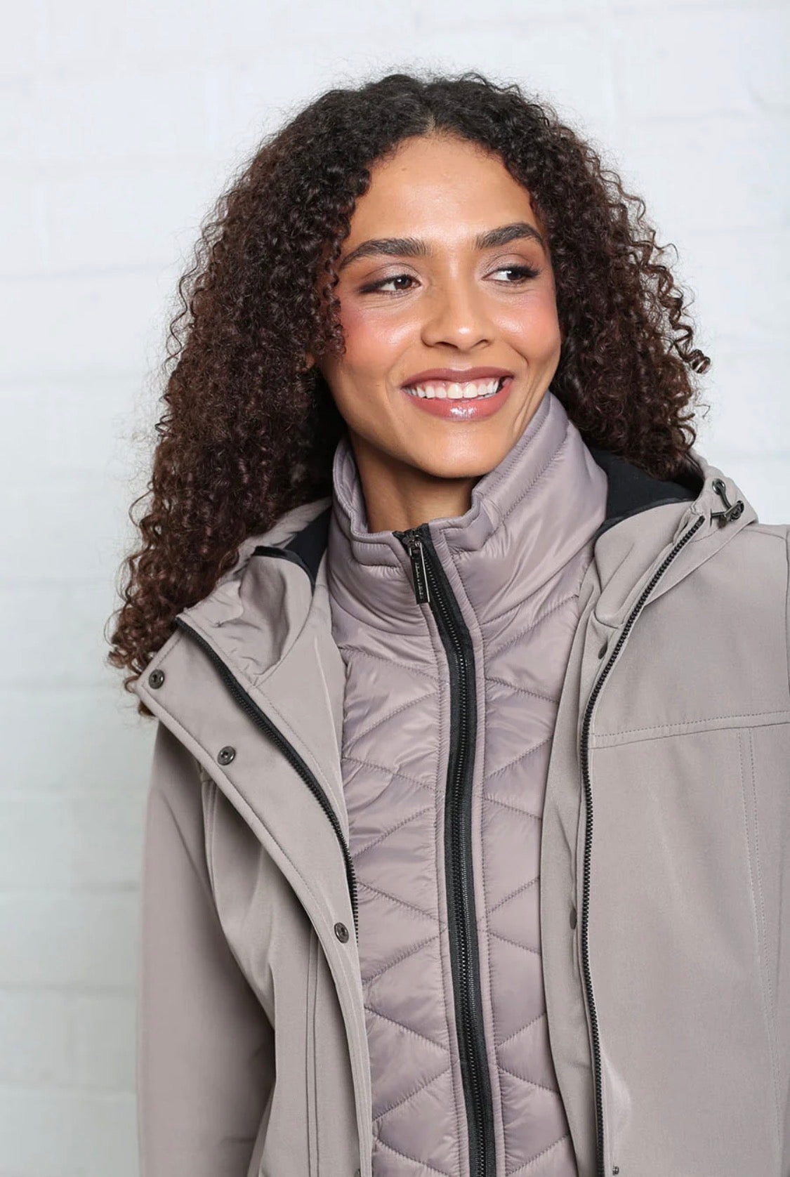 Rant & Rave - Elsie Taupe Softshell Coat
