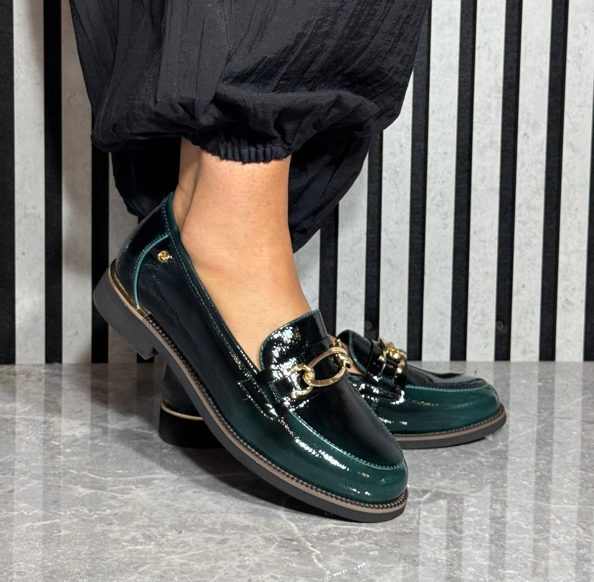 Zanni & Co - 'Phan Thiet One' Royal Teal Patent Loafer