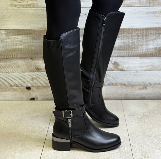 Redz - Black Long Boot
