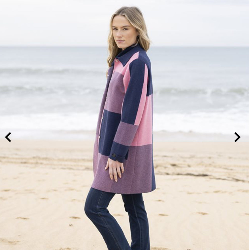 Marble - Pink/Navy Longline Cardigan