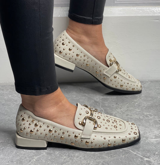 Kate Appleby - ‘Peniston’ Almond Stud Loafer