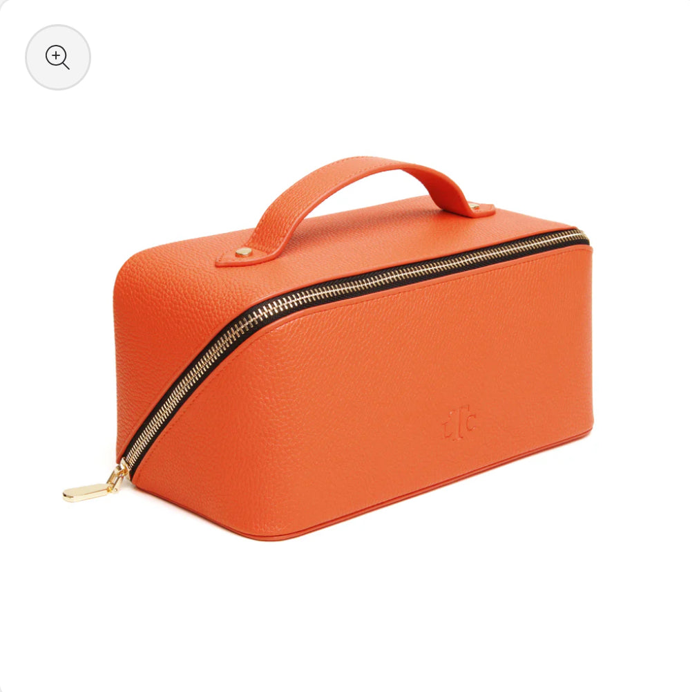Alice Wheeler - Orange & Black London Train Case Co.