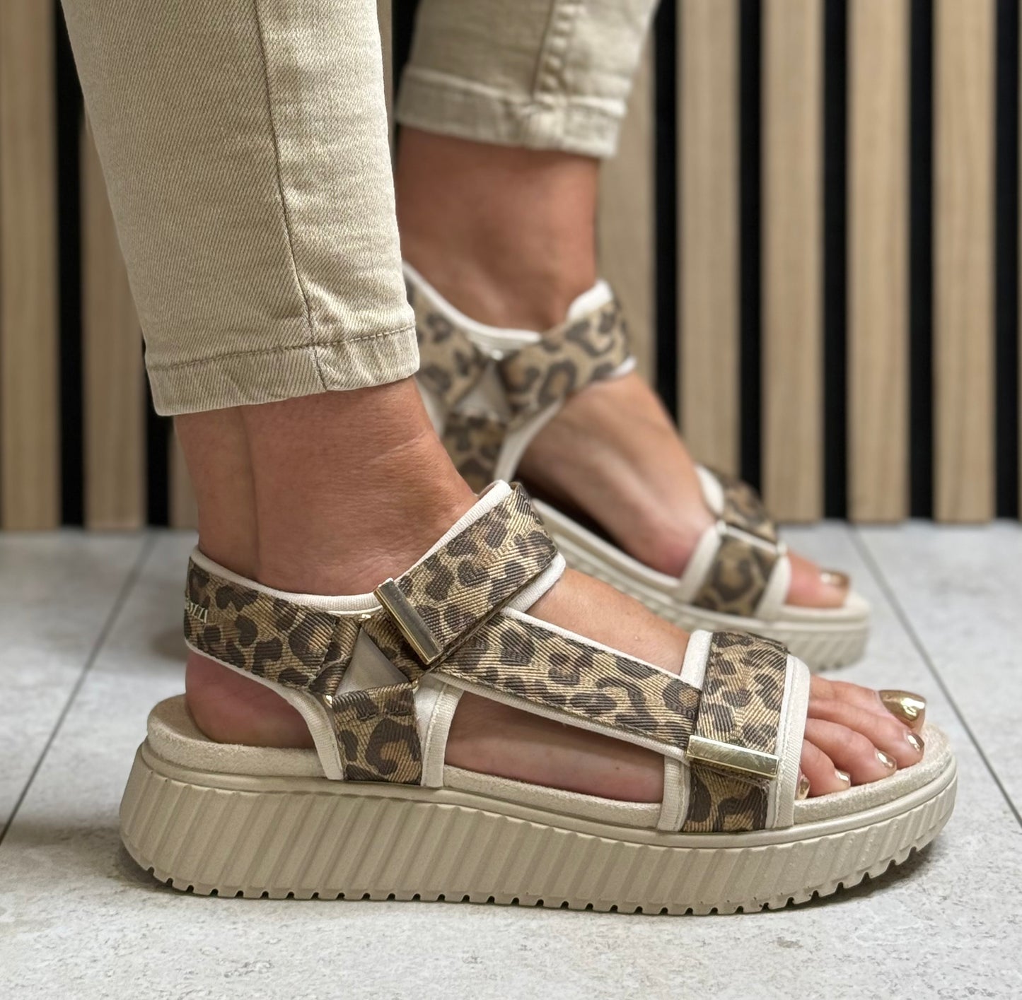 Marco Tozzi - Leopard Print Combo Sandal
