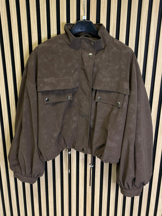 Brown Faux Suede jacket.