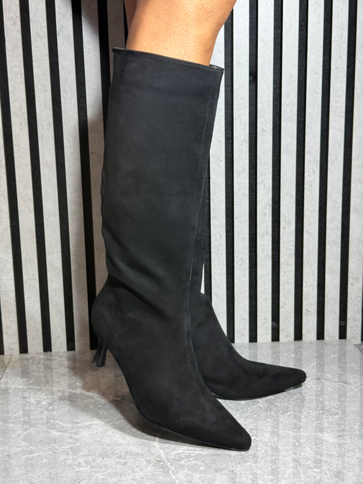Rant & Rave- 'Daisy' Black Long Boot