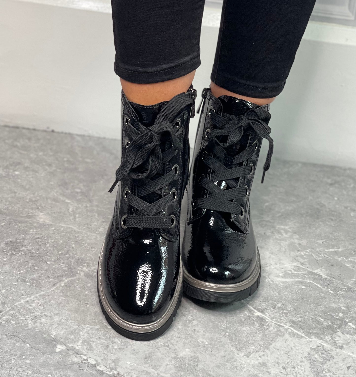 Lotus - 'Jojo' Black Patent Boot