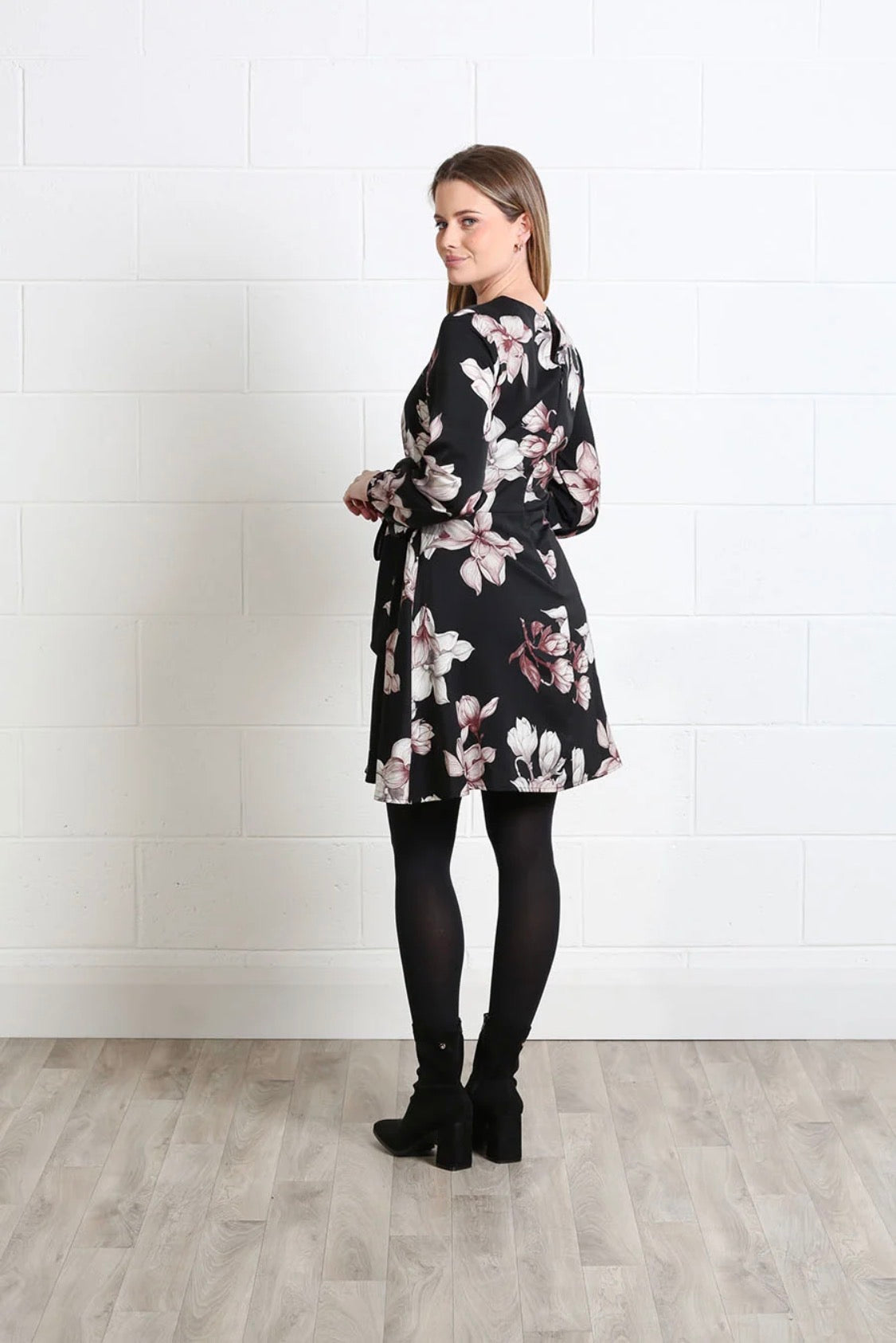 Rant & Rave - Grace Black Floral Dress