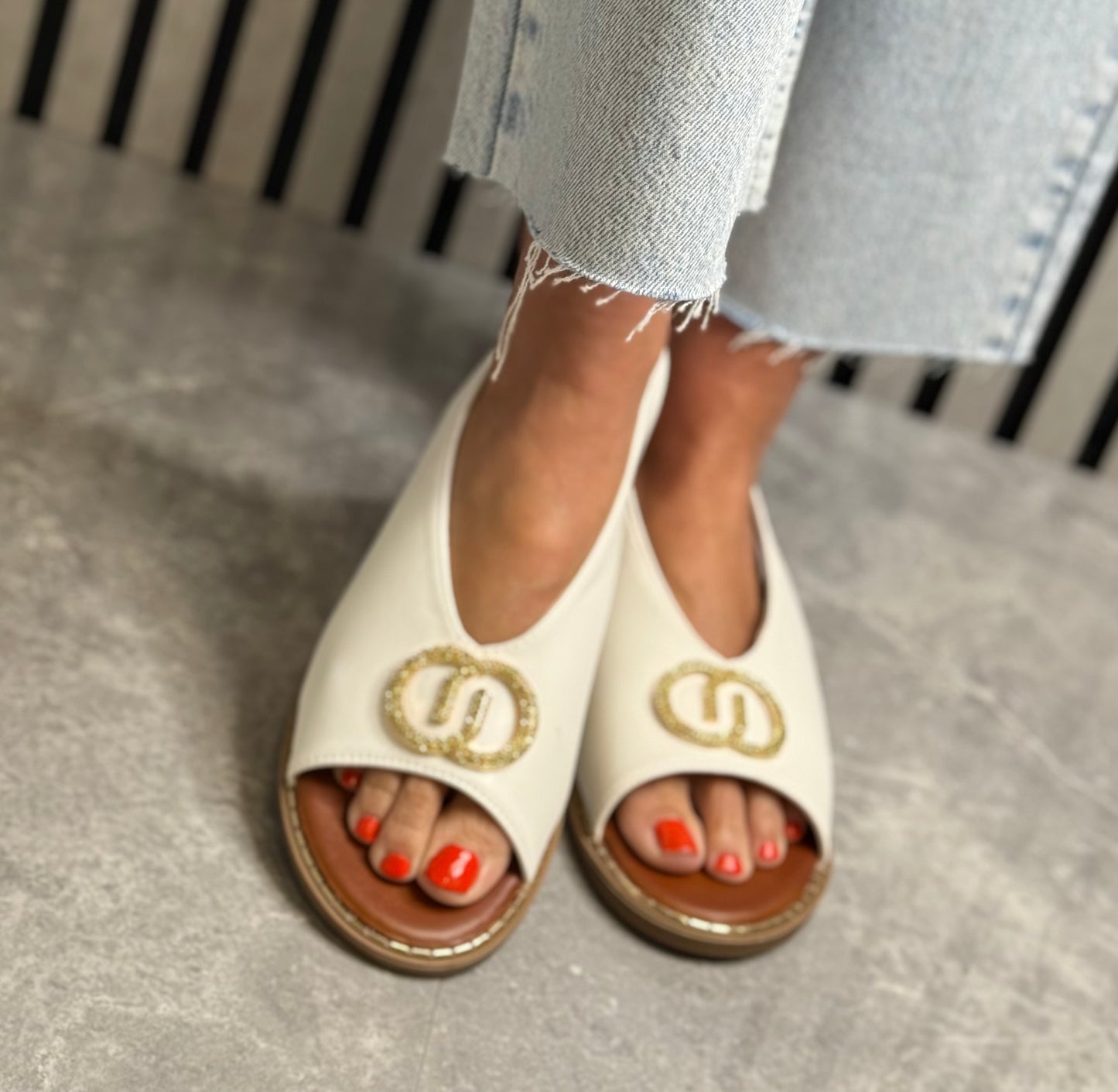 Una Healy - 'Blank Space' Nearly There Peep Toe Slingback