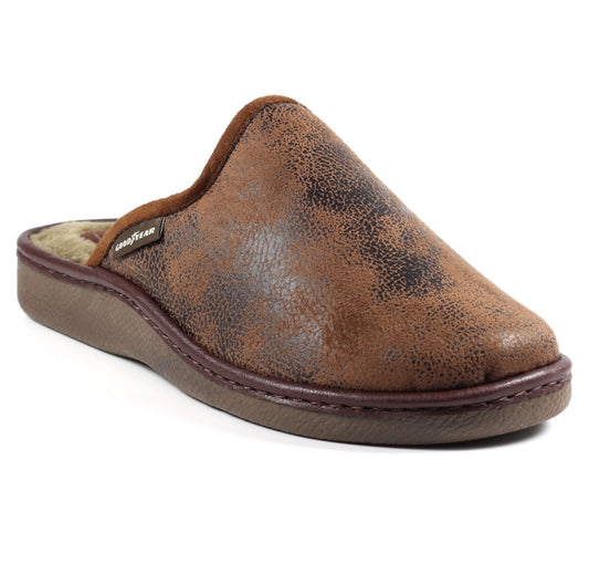 GoodYear - 'Glen' Mens Brown Mule Slipper