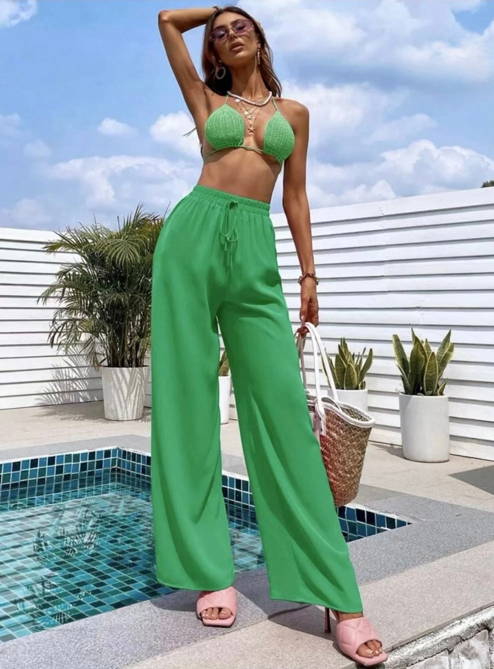 Emerald Wide Straight Leg Trouser