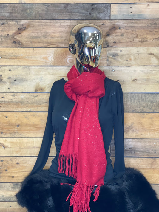 hannah k -  Red Sparkle Scarf