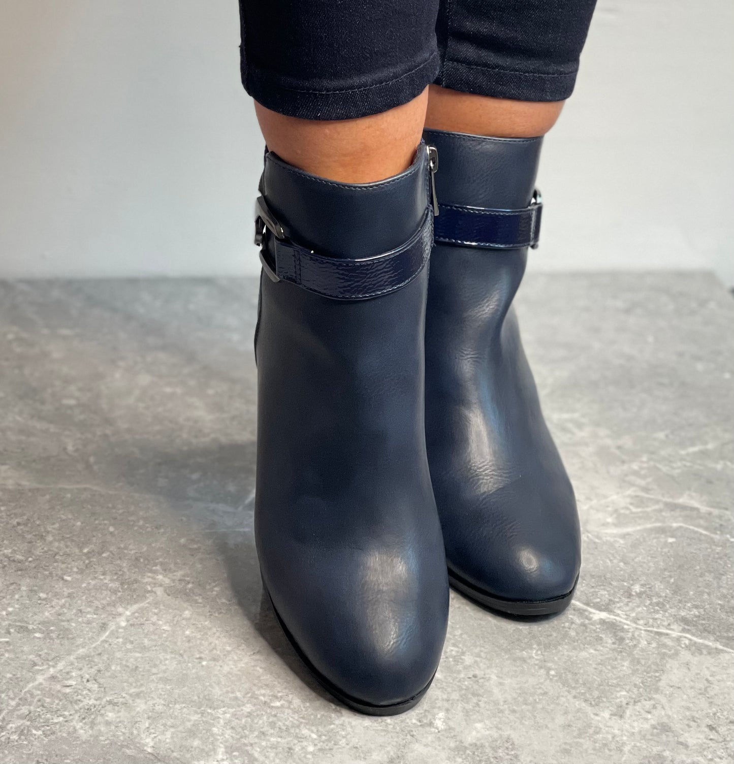 Lotus - 'Adelaide' Navy Detailed Boot