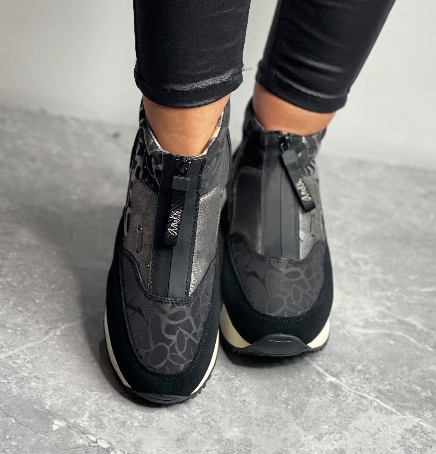 anekke - Black Sporty Trainer Boot