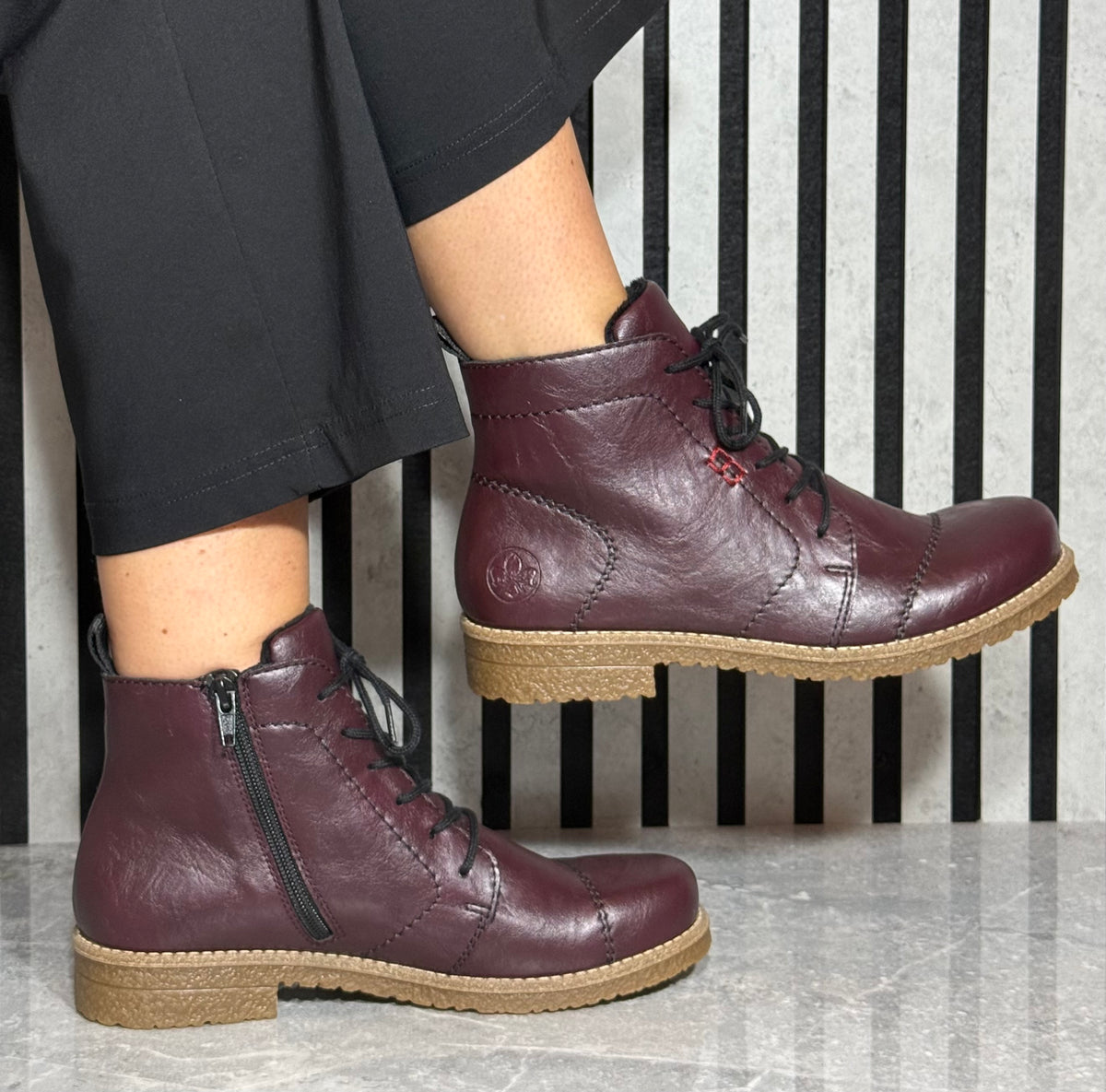 Rieker - Burgundy Laced Boot
