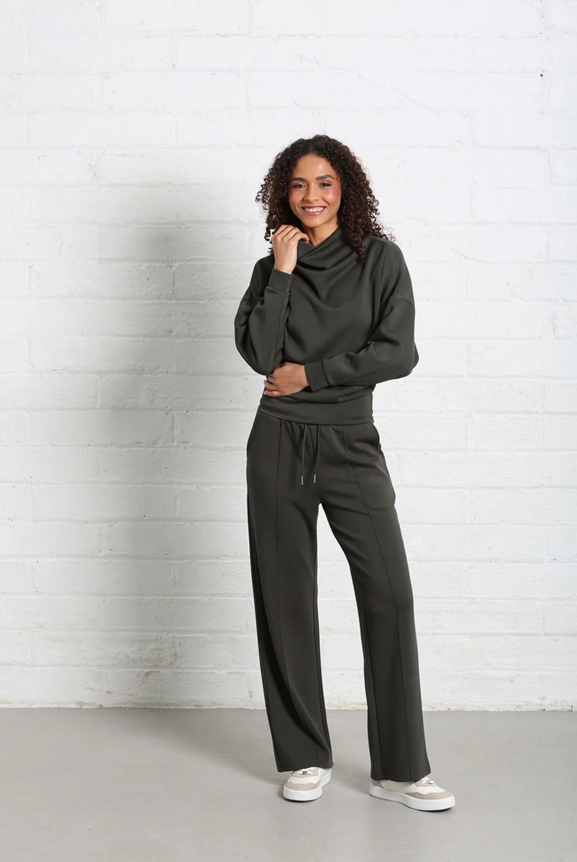 Rant & Rave - Sable Khaki Cowl Neck