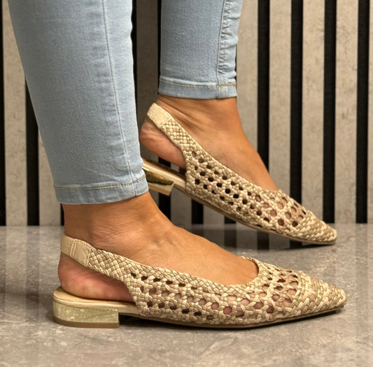 Xti - Beige Combo Slingback Shoe (145300)