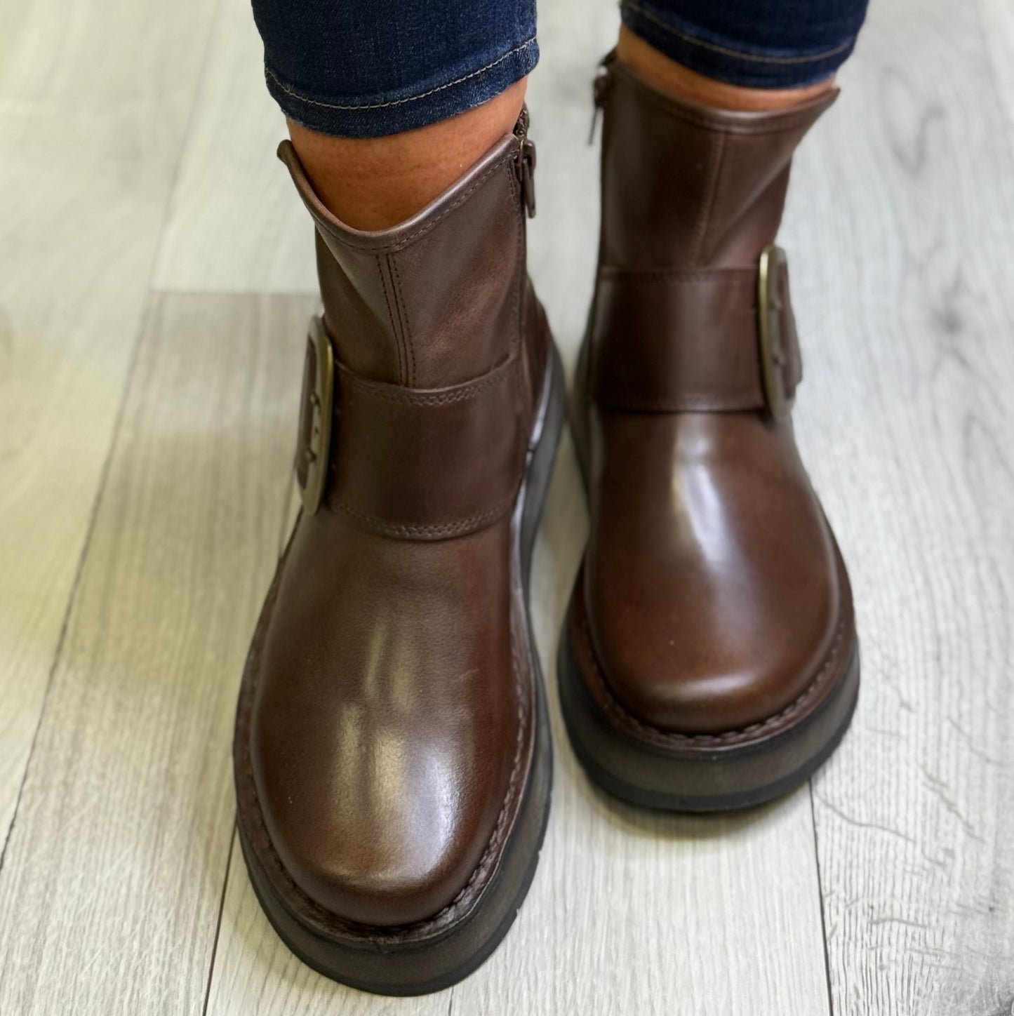 Fly London - Dark Brown Leather Boot