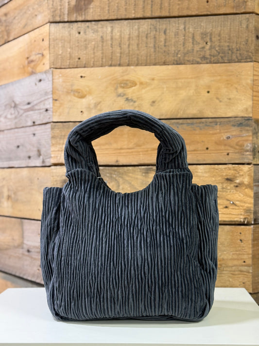 hannah k - 'Brianna' Grey Cord Small Handbag