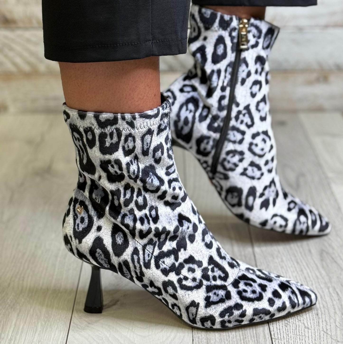 Una Healy - 'A Fire Love' Cruella Leopard Sock Boot