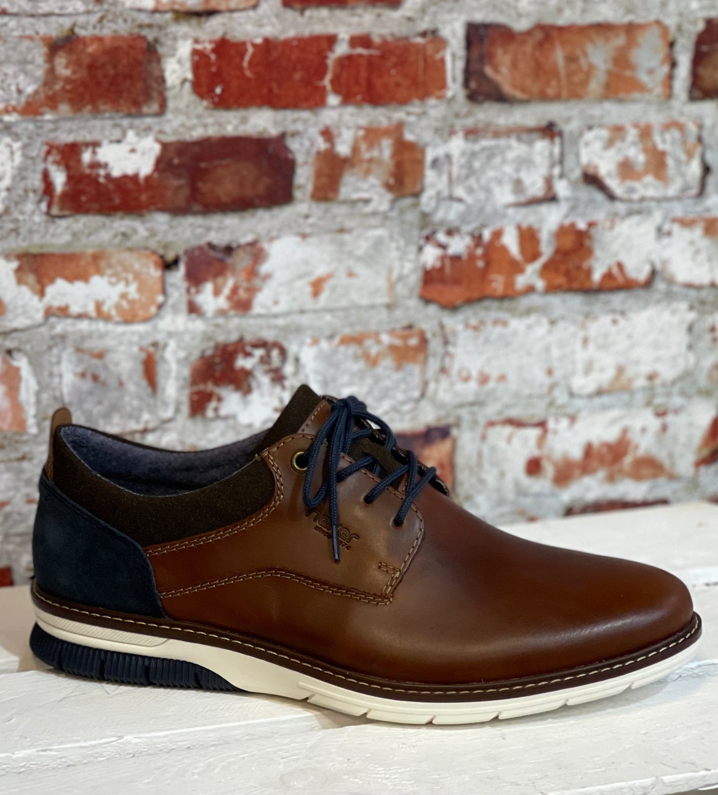 Rieker - Mens Brown Leather Shoe