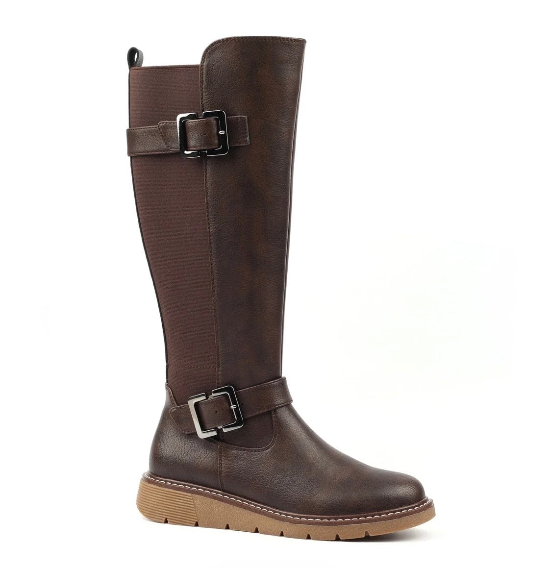Lunar - 'Devon' Brown Long Gusset Boot