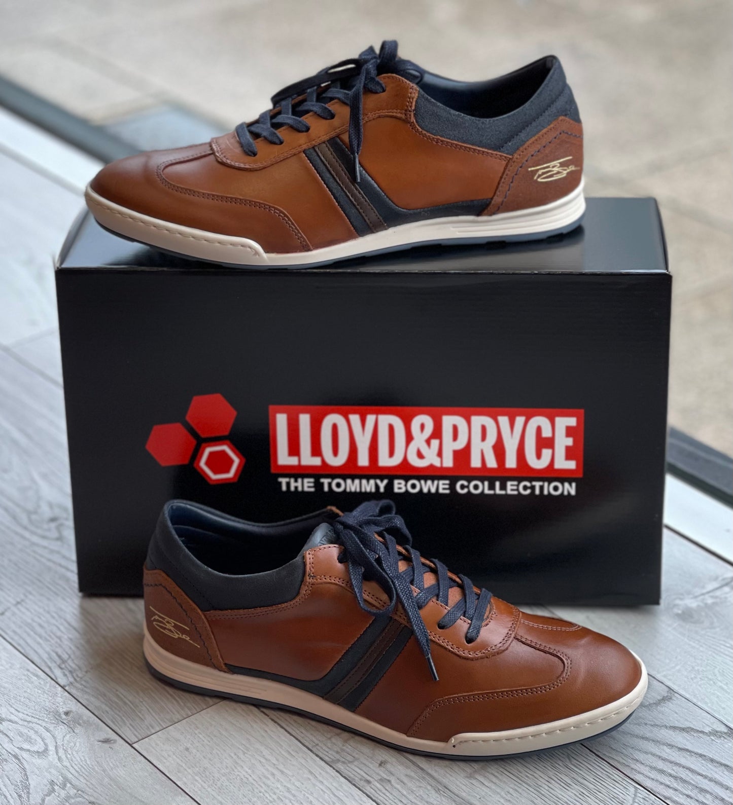 Tommy Bowe - 'Tindall' Tan Leather Trainer