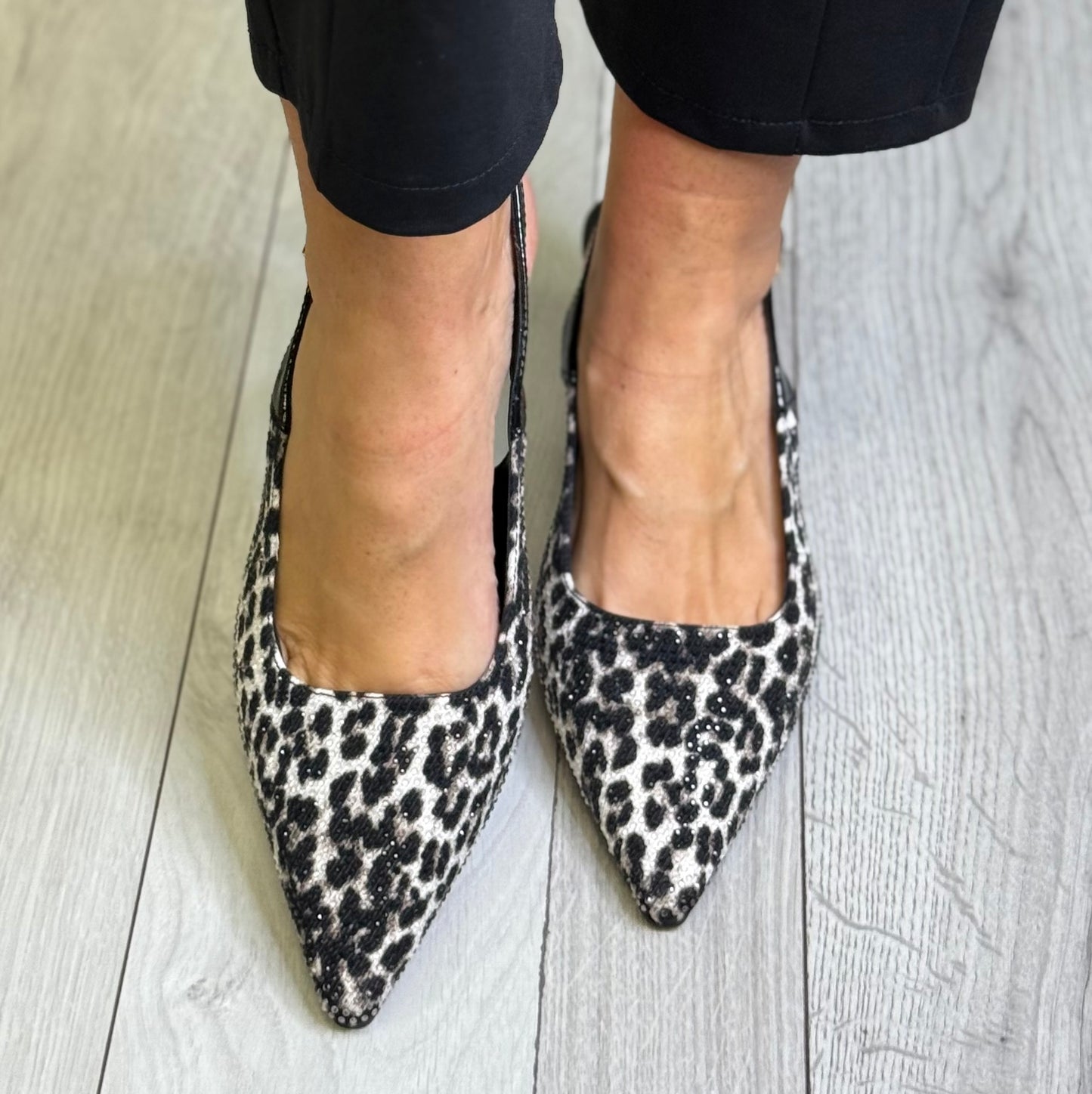 Una Healy - 'Bird Hunter' Cheetaby Spark Kitten Heel