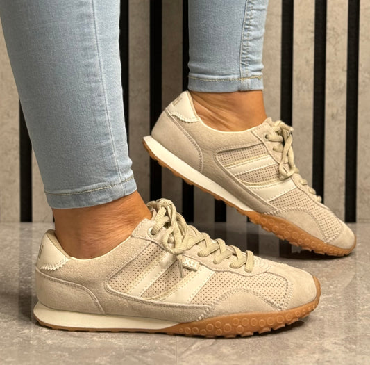 Xti - Beige Side Stripe Trainer (145058)