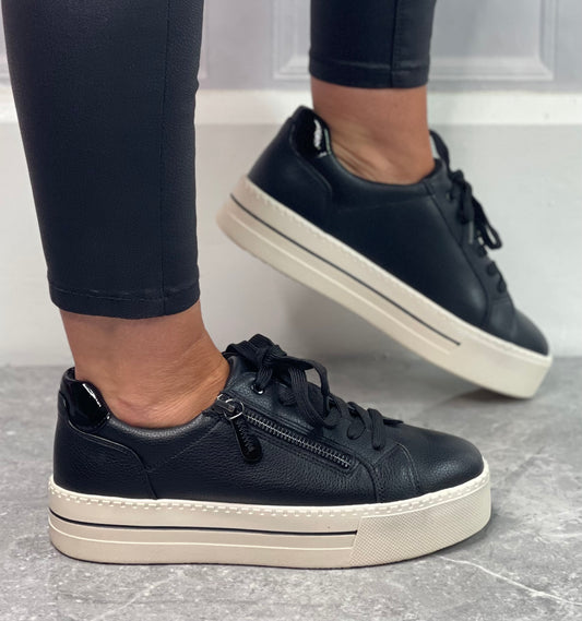 Jana - Black Platform Trainer